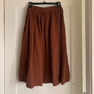 Pyne & Smith Skirt No 11 XS Copper linen